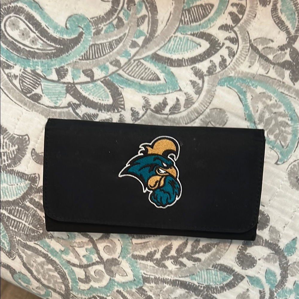 Black CCU Wallet with Embroidered Logo